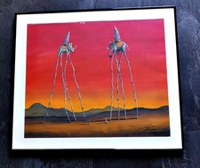 Konrad Kujau - Dali  - Die Elefanten Gemälde