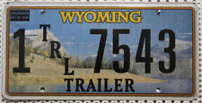 Wyoming Nummernschild USA Kennzeichen TRL Trailer US License Plate Schild .7543.