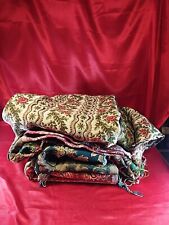 5 Antike Alte Decken Floral Stoffe Schneidern Beziehen Tischdecken (4134)