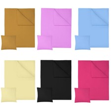 Bettwäsche 135x200 Baumwolle 2-tlg. Bettgarnitur Bettbezug Decke + Kissen Set