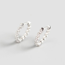 Klapp Creolen Zirkonia echt