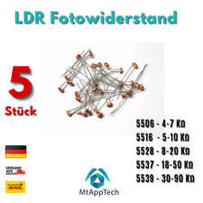 5x LDR Fotowiderstand Photo