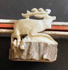 alter Halstuch Ring aus Horn