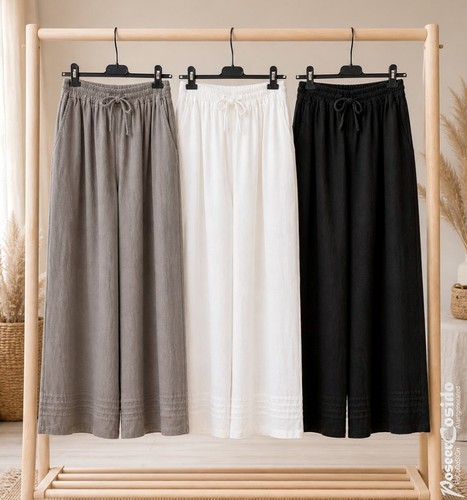 Lagenlook leinen marlene hose - leinen,