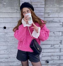 Zara strickpullover mit volant
