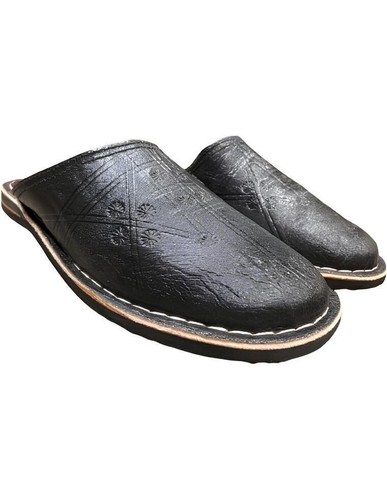 Leder babouches runde spitze - leder,