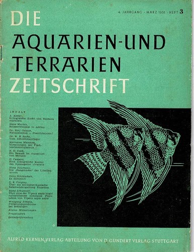 März 1951 die aquarien - aquarien-, und