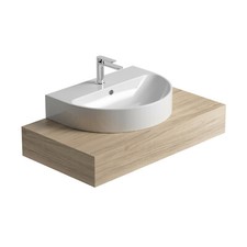 CHRIS BERGEN Konsolenunterschrank Badschrank Badmöbel Set Eiche