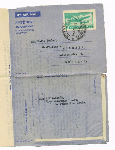 Indien luftpost ganzsache as - indien,
