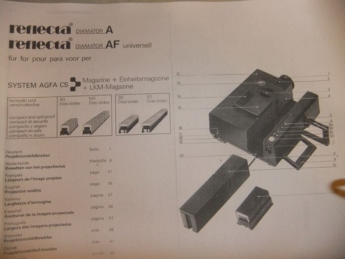Instruktionen slide projektor - slide,