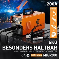 MIG-Fülldrahtschweißgerät CONENTOOL 200 mini FLUX mit WIG-MMA-Funktion im *Set*
