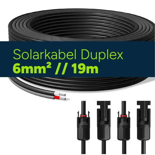 Solarkabel 6mm2 duplex 19m - +,