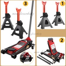 3t Hydraulischer Rangierwagenheber Wagenheber Autoheber / 2x 3t Unterstellböcke