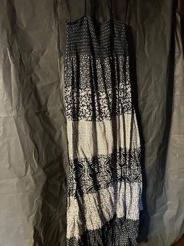 Maxikleid lang blau - , weiß