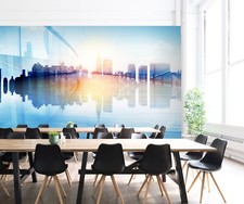 3D Stadt Gebäude Q2426 Tapete
