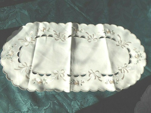 Deckchen ecru 56x26 cm - deckchen-,
