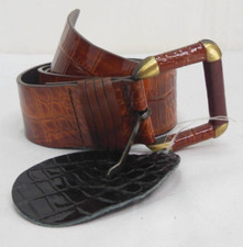 Comma Ledergürtel Damen Breite 4 cm Size 85 cm