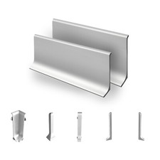 Sockelleiste aus Aluminium Abschlussleiste Abdeckleiste Blende Verbindungsstücke