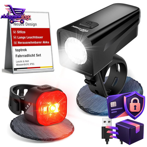 Fahrradlicht set usb aufladbar - set,