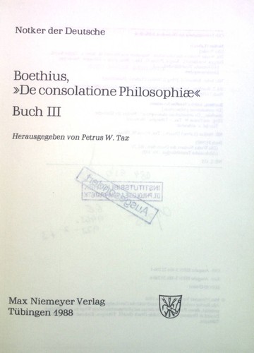 Die werke notkers des - die,