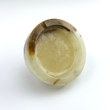 Onyx Aschenbecher | Naturstein Marmor Optik | Vintage Rauchzubehör | Ø 12 cm