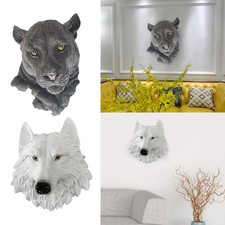 3D Tierkopf Statue Sammlerstücke Wildtierfiguren für Wohnzimmer Home