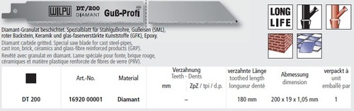 Diamantsägeblatt 200mm für