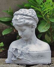 BÜSTE BÜSTEN IRIS KOPF FIGUR STEINGUß NEU FROSTFEST GARTEN TERASSE DEKO 4258