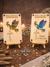 Handgefertigte Holzkarte