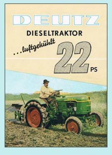 Blechschild 20x30 deutz diesel - 20x30,