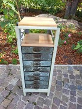 alter Metallschrank, Werkstattschrank, Schubladenschrank, Fabrikschrank