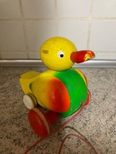 Nachziehente vintage Nachziehspielzeug Holz