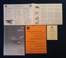 Bedienungsanleitung Dual 1237 A Plattenspieler, DMS 220 Tonabnehmer - Urkunde