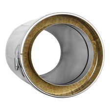 Edelstahl Ofenrohr doppelwandig Rauchrohr Kaminrohr isoliert 130 150 180 wählbar