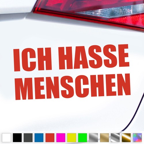 Ich hasse menschen aufkleber - hasse,