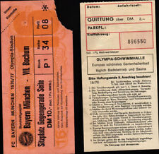 3526 Ticket BL 76/77 FC Bayern München - VfL Bochum inkl. Parkschein, 26.02.1977