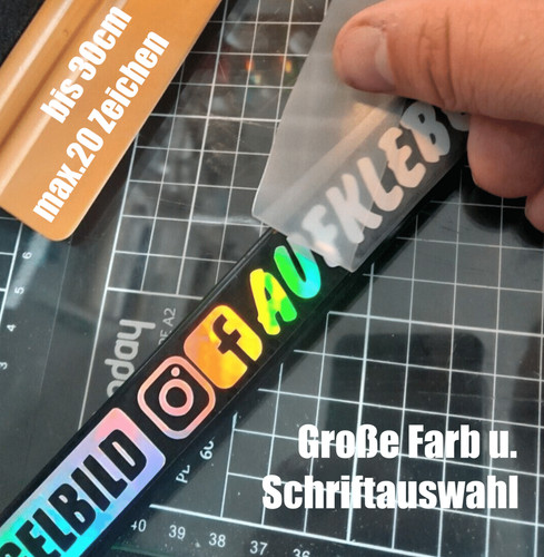 Wunschtext 30cm hologramm - 30cm,
