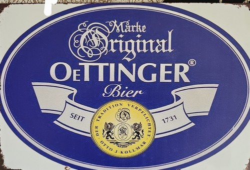 Blechschild oettinger - blechschild,