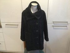 H&M toller Kurzmantel Jacke Fischgrät schwarz weiß Gr. 38 großer Kragen