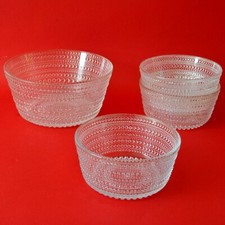 4 Servierschüsseln,  ARABIA WÄRTSILÄ FINLAND, Tau-Perle, 60er Jahre