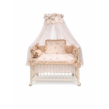 3in1 Babybett Musselin Beige