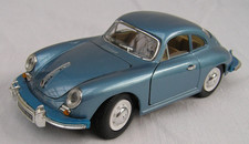 Spielzeug Metallauto 1/24 Porsche Coupe 1961 blau metallic