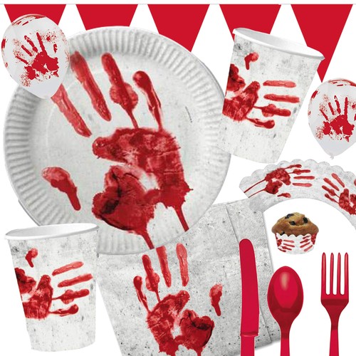 Halloween deko blutige hand - halloween,