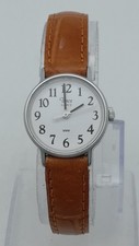 Timex Damenuhr,Armbanduhr,braunes Lederband,die Uhr läuft