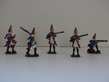 5 Zinnfiguren Soldaten, bemalt
