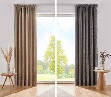 Vorhang Thermo Chenille Schlaufenband Samtig Weich Verdunkelung