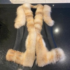 Lammfell Leder Weste Fell Pelz Gr.S Neu