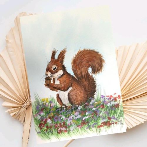 Eichhörnchen gemälde - gemälde, in