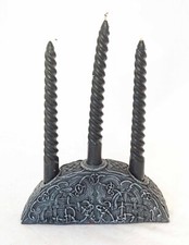 3er Kerzenständer Kelten Kerzenhalter Höhe 9cm Drachen Gothic 790g 3038