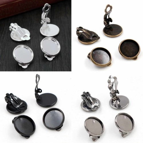 Cabochon ohrclips fassung - cabochon,